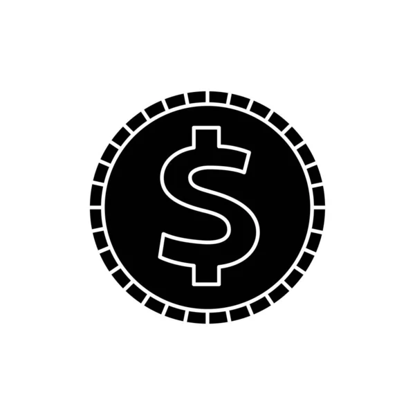 Moneda Icono Línea Color Pictograma Para Página Web Aplicación Móvil — Vector de stock