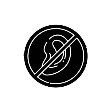 Loss hearing color line icon. Disability. Isolated vector element. 