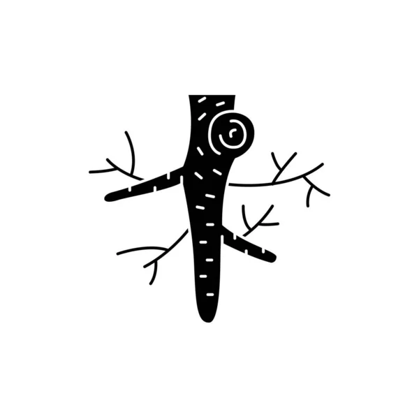 Horseradish Wortels Olor Lijn Pictogram Etherische Oliën Fruit Zaden Pictogram — Stockvector