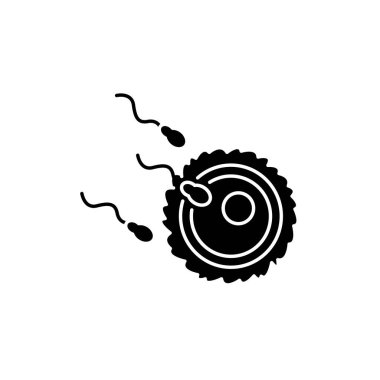 Ovum döllenme renk çizgisi simgesi. Gebe bırakma. Web sayfası, mobil uygulama, tanıtım için resim grafiği.