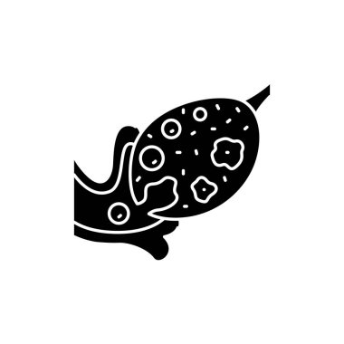 Yumurtlama renk çizgisi simgesi. Dişi üreme sistemi. Web sayfası, mobil uygulama, tanıtım için resim grafiği.