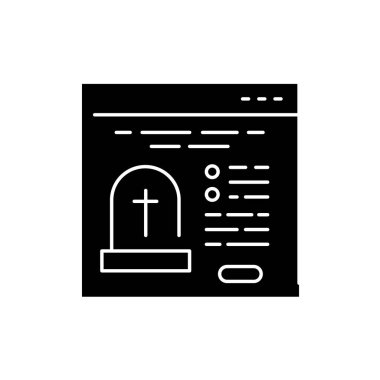 Çevrimiçi satın alma anıtı renk simgesi. Din. Web sayfası için imzala