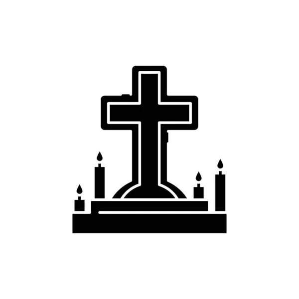 Krzyżowa ikona koloru. Religia. Zarejestruj się na stronie internetowej — Wektor stockowy