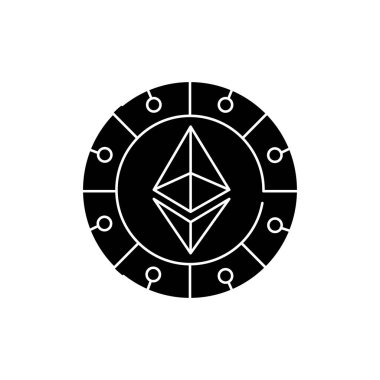 Jeton işareti renk çizgisi simgesi. Web sayfası için piktogram, mobil uygulama, tanıtım. UI UX GUI tasarım elemanı. Düzenlenebilir vuruş.