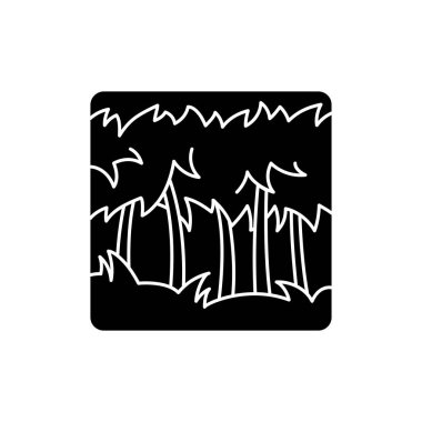 Tropik orman renk çizgisi ikonu. İzole vektör elementi. Web sayfası, mobil uygulama, tanıtım için resim çizelgesi