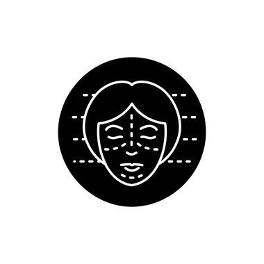 Plastik cerrahi renk çizgisi simgesi. Web sayfası için piktogram, mobil uygulama, tanıtım. UI UX GUI tasarım elemanı. Düzenlenebilir vuruş.