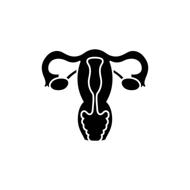 İnsan organı uterusu renk çizgisi simgesi. Web sayfası için piktogram, mobil uygulama, tanıtım. UI UX GUI tasarım elemanı. Düzenlenebilir vuruş.
