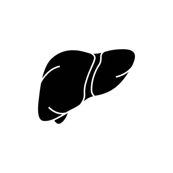 Icono Línea Color Hígado Órgano Humano Pictograma Para Página Web — Archivo Imágenes Vectoriales