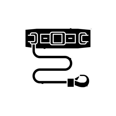 Dağcılık koşum takımı renk çizgisi simgesi. Engelli. İzole vektör elementi. Web sayfası, mobil uygulama, tanıtım için resim çizelgesi