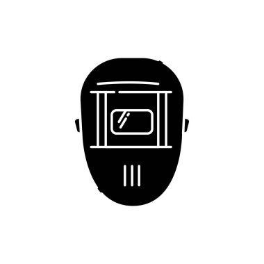 Koruyucu iş maskesi renk çizgisi simgesi. Engelli. İzole vektör elementi. Web sayfası, mobil uygulama, tanıtım için resim çizelgesi