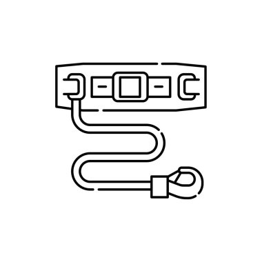 Dağcılık koşum takımı renk çizgisi simgesi. Engelli. İzole vektör elementi. Web sayfası, mobil uygulama, tanıtım için resim çizelgesi