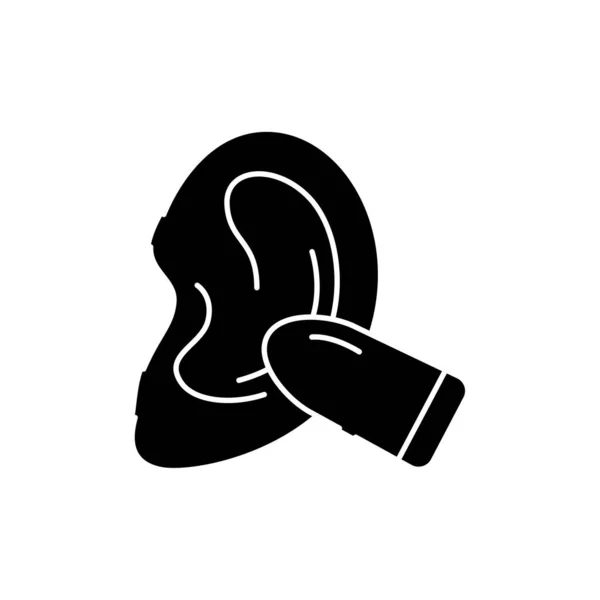 耳栓カラーラインアイコン 障害だ 分離ベクトル要素 ウェブページ モバイルアプリ プロモーション用ピクトグラムの概要 — ストックベクタ