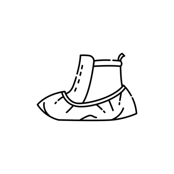 Zapato Cubre Icono Línea Color Incapacidad Elemento Vectorial Aislado Esquema — Vector de stock