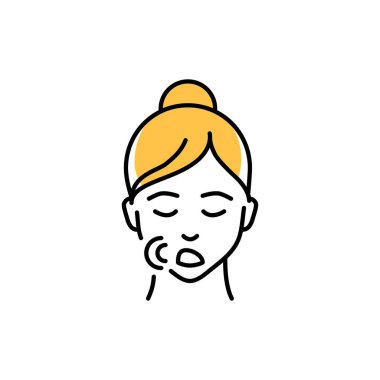 Horlama renk çizgisi simgesi. İnsan hastalıkları. Web sayfası, mobil uygulama, tanıtım için resim grafiği.