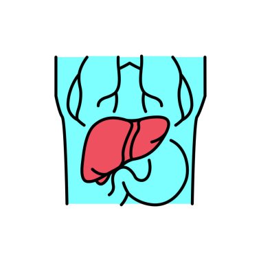 MRI renk çizgisi simgesi. İnsan hastalıkları.