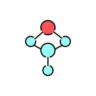 Kalsiyum formülü renk çizgisi simgesi. Web sayfası, mobil uygulama, tanıtım için resim grafiği.