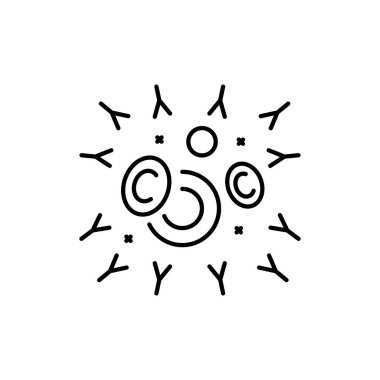 Otoimmün anemi renk çizgisi simgesi. İnsan hastalıkları. Web sayfası, mobil uygulama, tanıtım için resim grafiği.