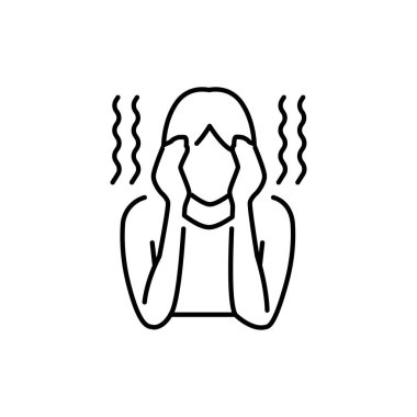 Zayıflık renk çizgisi simgesi. İnsan hastalıkları. Web sayfası, mobil uygulama, tanıtım için resim grafiği.