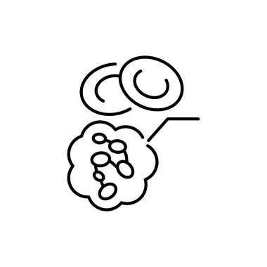 Megaloblastik anemi renk çizgisi simgesi. İnsan hastalıkları. Web sayfası, mobil uygulama, tanıtım için resim grafiği.