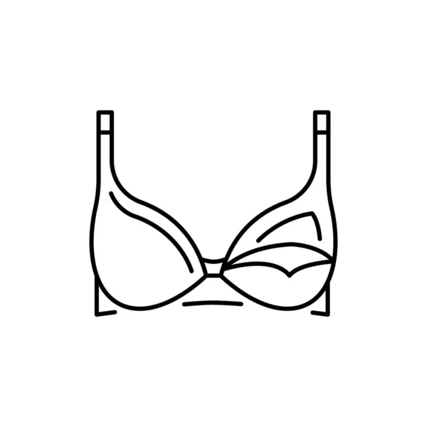 Allattamento Seno Reggiseno Linea Colore Icona Malattie Umane Pittogramma Pagina — Vettoriale Stock