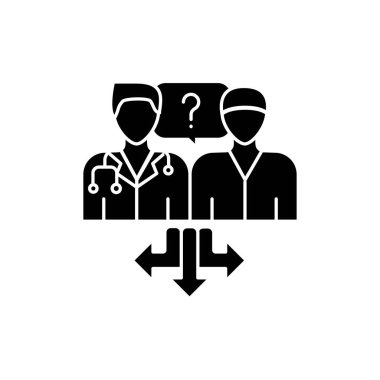 Bir doktor renk çizgisi simgesi seçin. Web sayfası, mobil uygulama, tanıtım için resim grafiği.