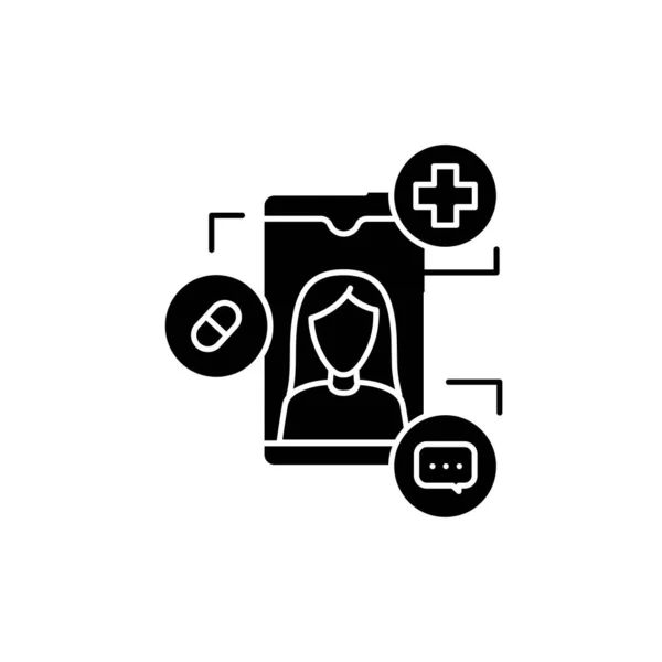 Ehealth Farbe Linie Symbol Piktogramm Für Webseite Mobile App Promo — Stockvektor