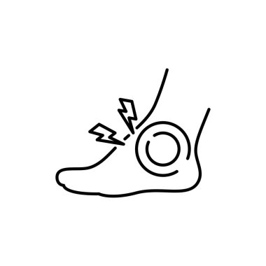 Bacak burkulması renk çizgisi simgesi. Romatoloji. Web sayfası, mobil uygulama, tanıtım için resim grafiği.