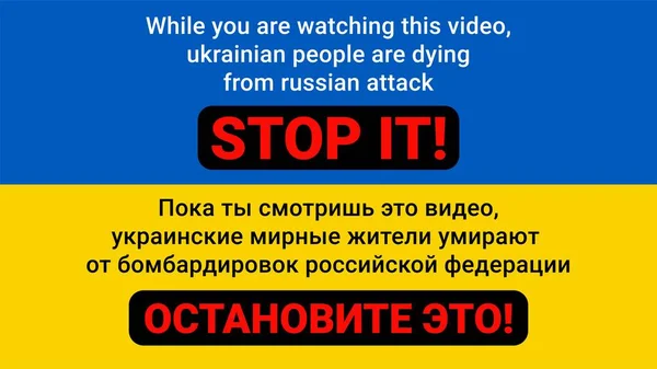 Banner Para Chanell Stop Viendo Videos Personas Ucranianas Muriendo — Vector de stock