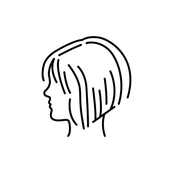 Жінки Зачіски Кольорової Лінії Значок Індустрія Краси Перукарня Піктограма Веб — стоковий вектор