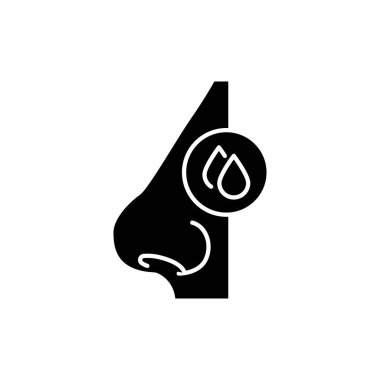 Burnu kanayan renk çizgisi simgesi. İnsan hastalıkları. Web sayfası, mobil uygulama, tanıtım için resim grafiği.