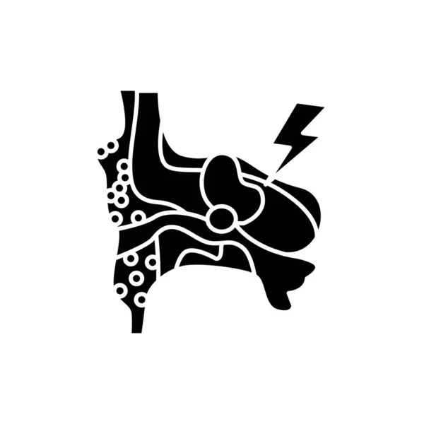 Icône Ligne Couleur Olesteatoma Les Maladies Humaines Pictogramme Pour Page — Image vectorielle