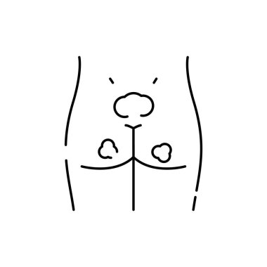 Yatak yarası renk çizgisi simgesi. İnsan hastalıkları. Web sayfası, mobil uygulama, tanıtım için resim grafiği.