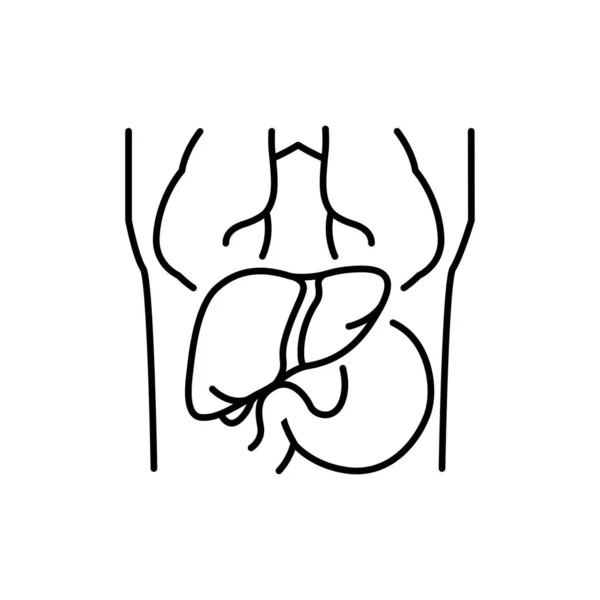 Mri Körperfarbe Linie Symbol Menschliche Krankheiten Piktogramm Für Webseite Mobile — Stockvektor