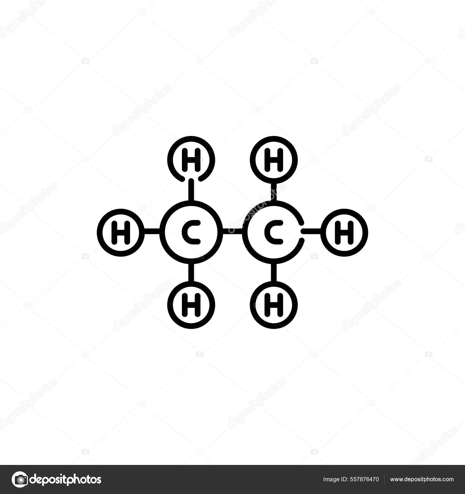 Ethane Formule 아이콘입니다 페이지를 Pictogram 모바일 스톡 벡터 - ©ALX1618 557876470