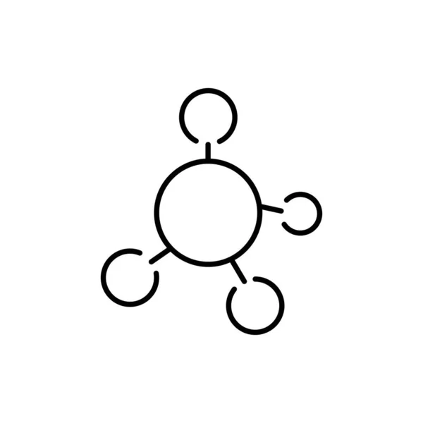 Carbone Formule Icono Línea Color Pictograma Para Página Web Aplicación — Vector de stock