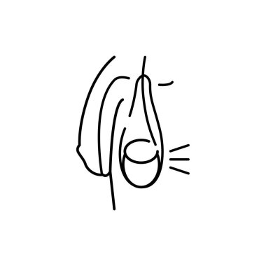 Testis kisti renk çizgisi simgesi. İnsan hastalıkları. Web sayfası, mobil uygulama, tanıtım için resim grafiği.