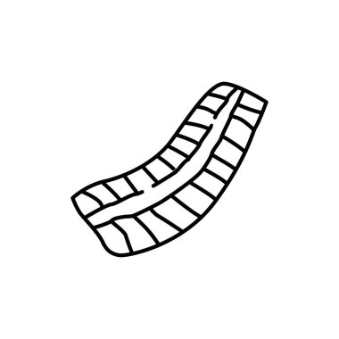 Sığır kaburgaları renk çizgisi simgesi. Et doğrama. Web sayfası, mobil uygulama, tanıtım için resim grafiği.