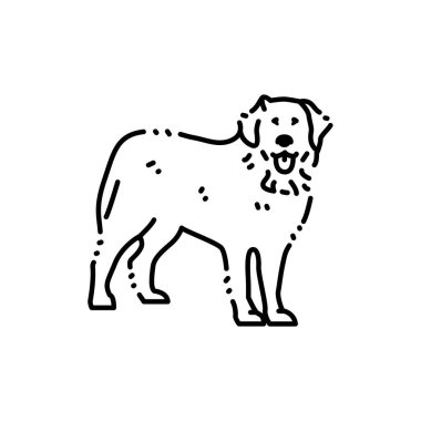 Bernese Mountain Dog color line icon. Dog breed. Pictogram for web page, mobile app, promo.