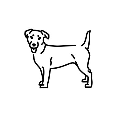 Jack russell color line icon. Dog breed. Pictogram for web page, mobile app, promo.