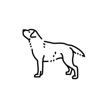 Labrador retriever color line icon. Dog breed. Pictogram for web page, mobile app, promo.