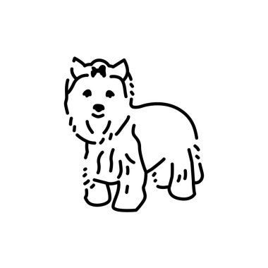 Yorkshire Terrier color line icon. Dog breed. Pictogram for web page, mobile app, promo.