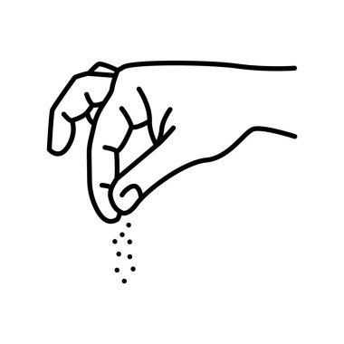 El serpintisi tuz renk çizgisi ikonu. Web sayfası, mobil uygulama, tanıtım için resim grafiği.