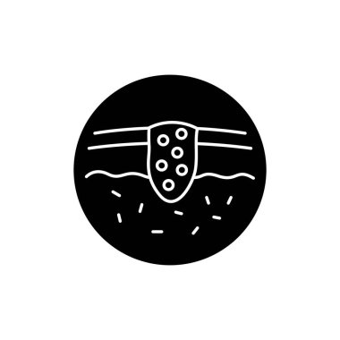 Cilt kanseri renk çizgisi simgesi. Dermatoloji hastalığı. İzole vektör elementi. Web sayfası, mobil uygulama, tanıtım için resim çizelgesi