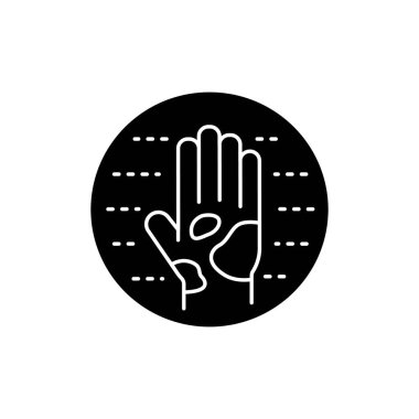 Egzama renk çizgisi simgesi. Dermatoloji hastalığı. İzole vektör elementi. Web sayfası, mobil uygulama, tanıtım için resim çizelgesi