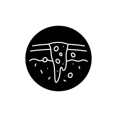 Nodüler renk çizgisi simgesi. Dermatoloji hastalığı. İzole vektör elementi. Web sayfası, mobil uygulama, tanıtım için resim çizelgesi