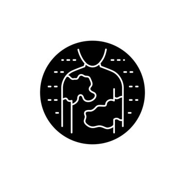 Ürtiker renk çizgisi simgesi. Dermatoloji hastalığı. İzole vektör elementi. Web sayfası, mobil uygulama, tanıtım için resim çizelgesi