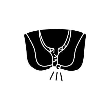 Hemoroidlerin renk çizgisi simgesi. İnsan hastalıkları. Web sayfası, mobil uygulama, tanıtım için resim grafiği.