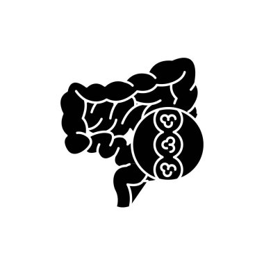 Bağırsaklar renk çizgisi simgesini incitir. İnsan hastalıkları. Web sayfası, mobil uygulama, tanıtım için resim grafiği.