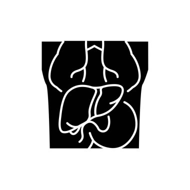 MRI renk çizgisi simgesi. İnsan hastalıkları. Web sayfası, mobil uygulama, tanıtım için resim grafiği.