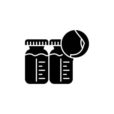 Donör anne sütü rengi ikonu. İnsan hastalıkları. Web sayfası, mobil uygulama, tanıtım için resim grafiği.